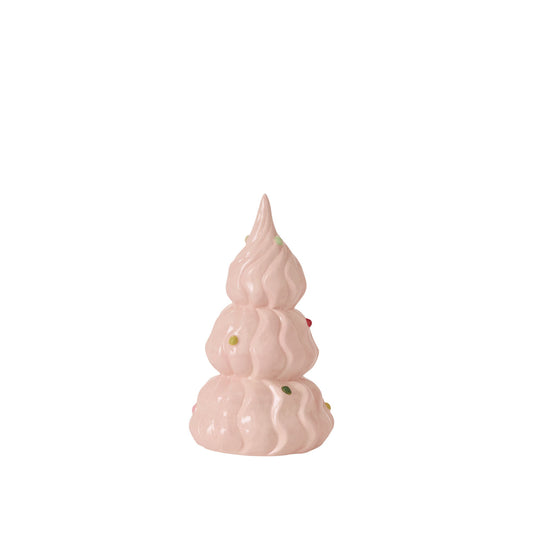 Confectionery Ceramic Christmas Tree - Soft Pink (10")