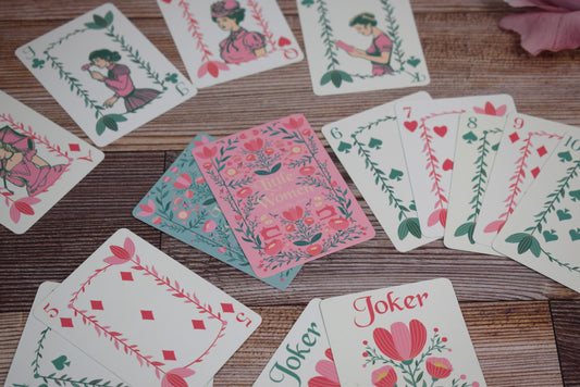 Little Women Playing Cards