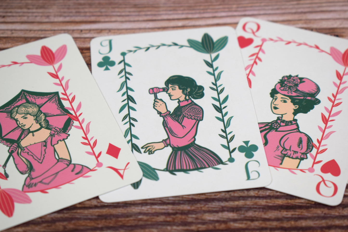 Little Women Playing Cards