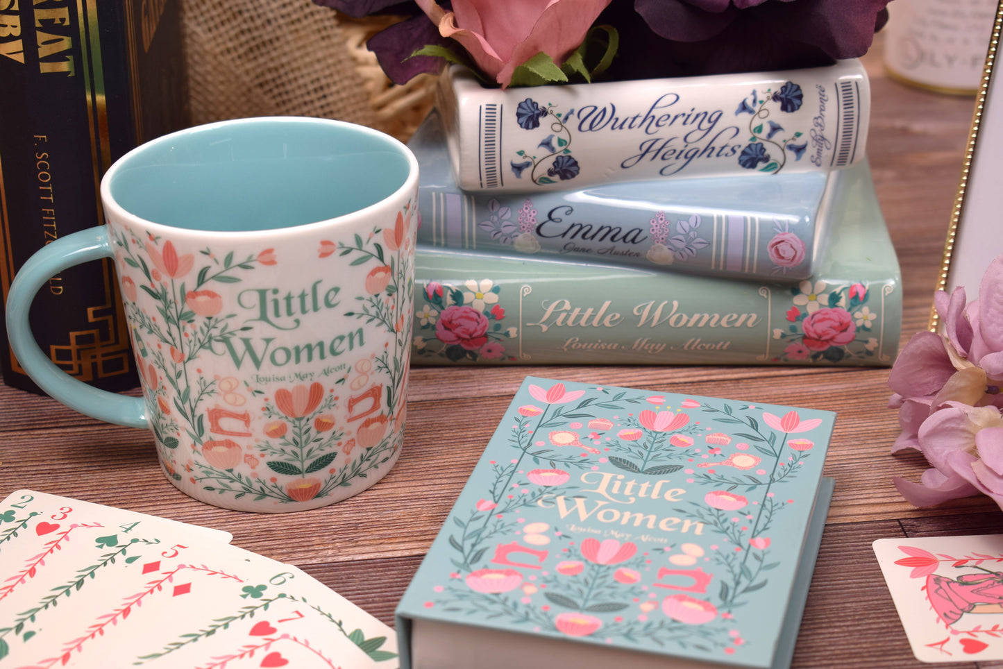 Stacked Books Planter — The Heroines Edition