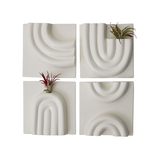 Mara Arched Ceramic Wall Planter - White