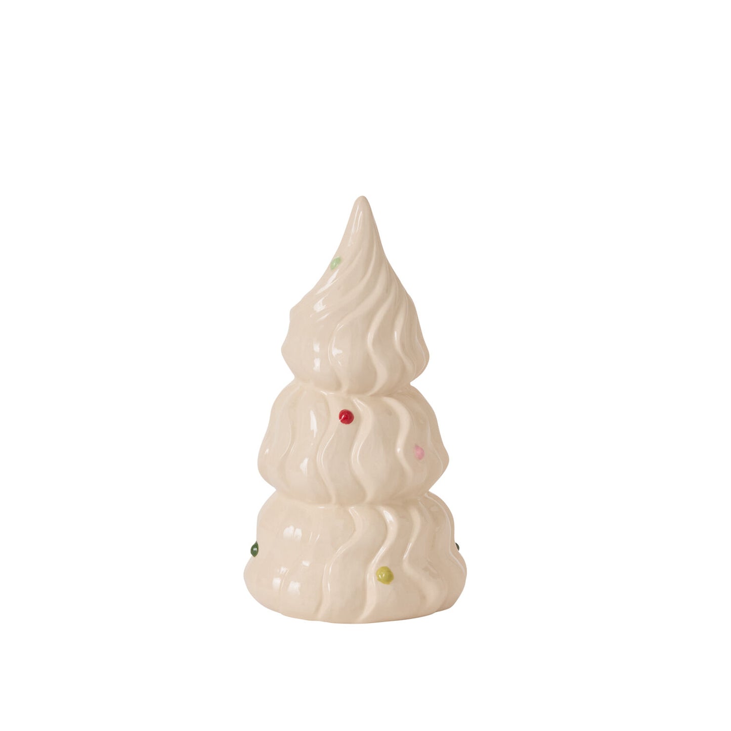 Confectionery Ceramic Christmas Tree - Creamy White (12")