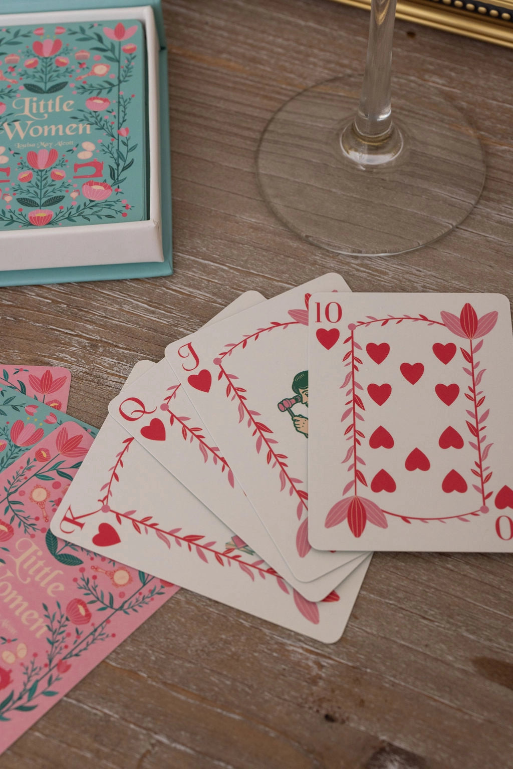 Little Women Playing Cards
