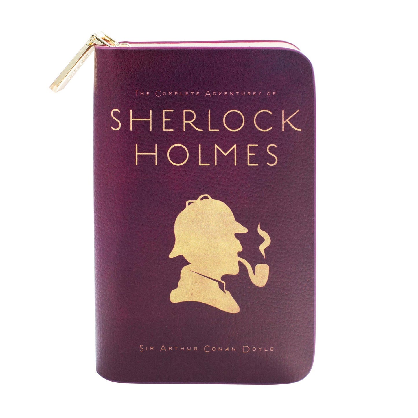 Sherlock Holmes Silhouette Zip Around Wallet