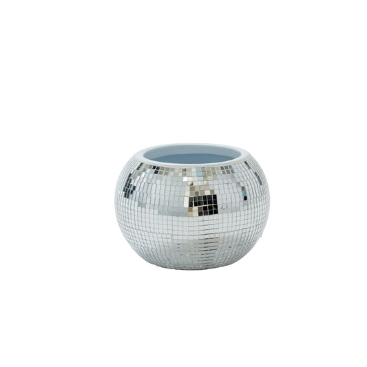 Mirrored Disco Ball Ceramic Planter - Small Pot
