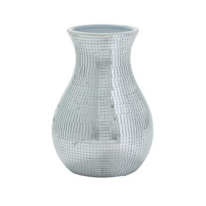 Mirrored Disco Ball Ceramic Planter - Vase