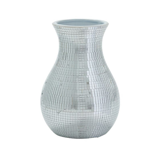 Mirrored Disco Ball Ceramic Planter - Vase