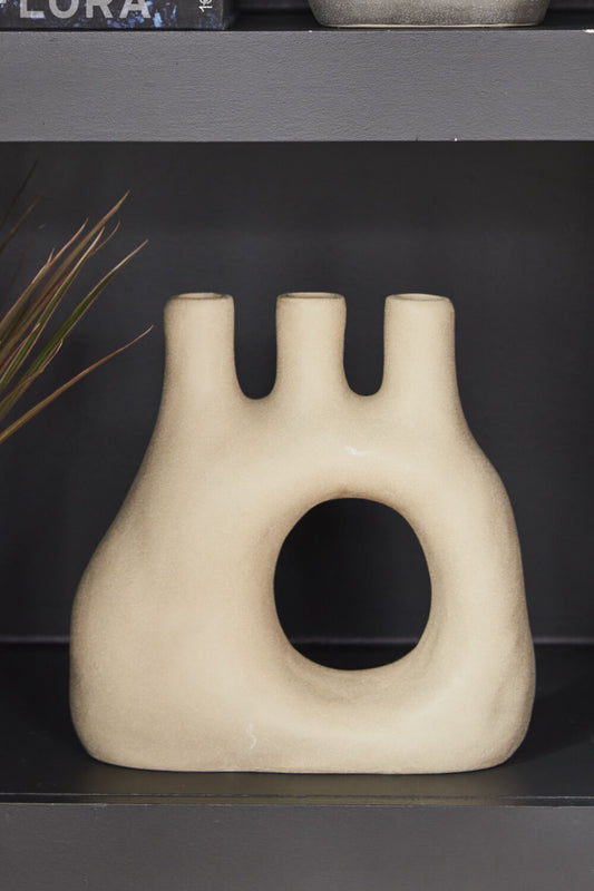 Matis Triple Bud Vase - Off White Sculptural Design