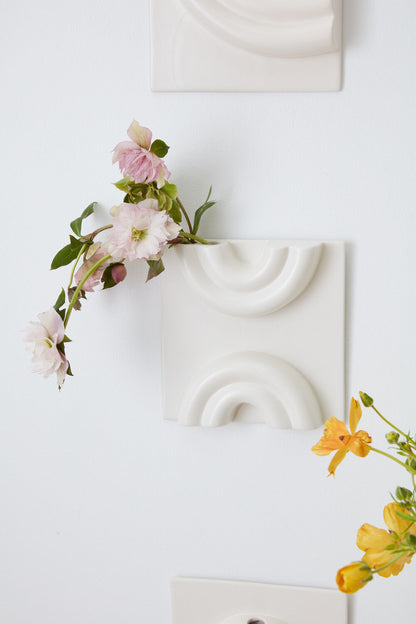 Mara Arched Ceramic Wall Planter - White