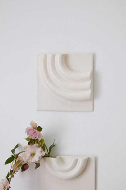 Mara Arched Ceramic Wall Planter - White