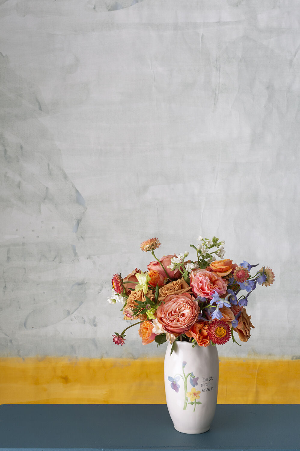 Best Mom Watercolor Ceramic Vase