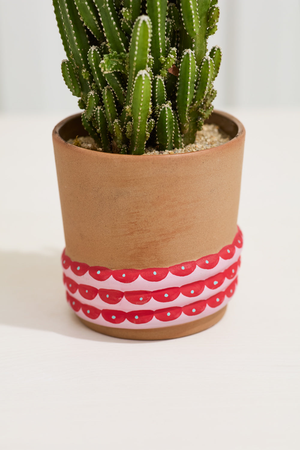 Pink Snake Ceramic Planter - Coiled Design