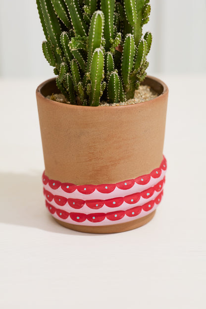 Pink Snake Ceramic Planter - Coiled Design