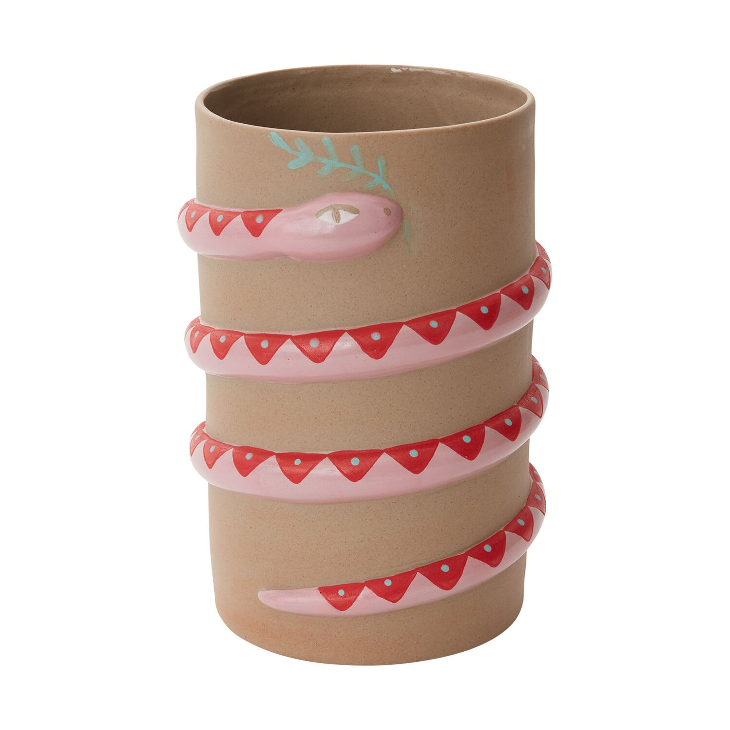 Pink Snake Ceramic Vase Medium - Coiled Design