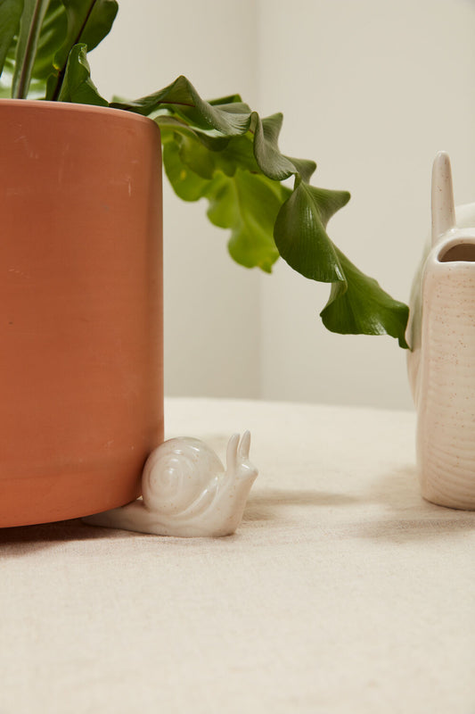 Slowpoke Snail Ceramic Pot Feet - White (Set of 3)