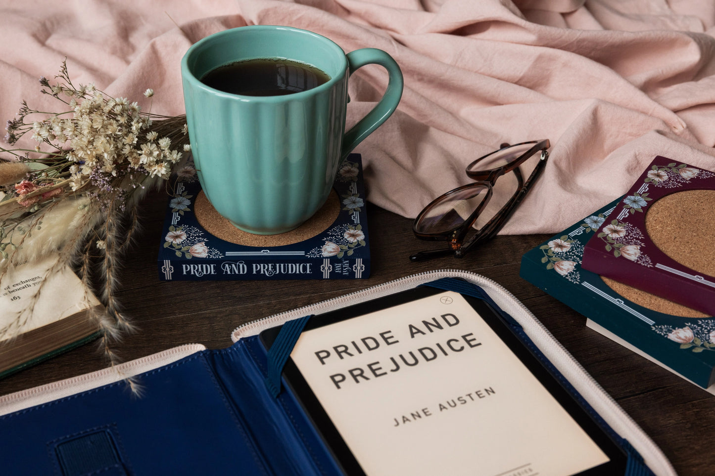 Jane Austen Book Coaster Set