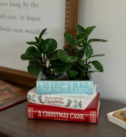 Stacked Books Planter — The Winter Edition