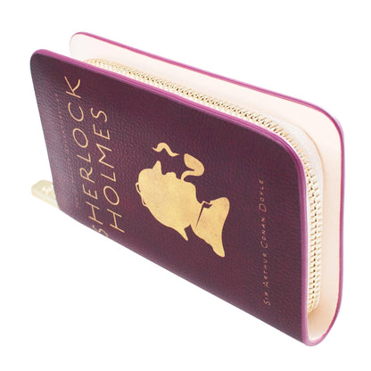 Sherlock Holmes Silhouette Zip Around Wallet
