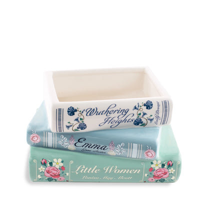 Stacked Books Planter — The Heroines Edition