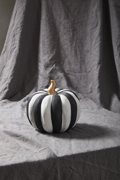 Otho Ceramic Pumpkin - Black & White Matte Finish (Short)