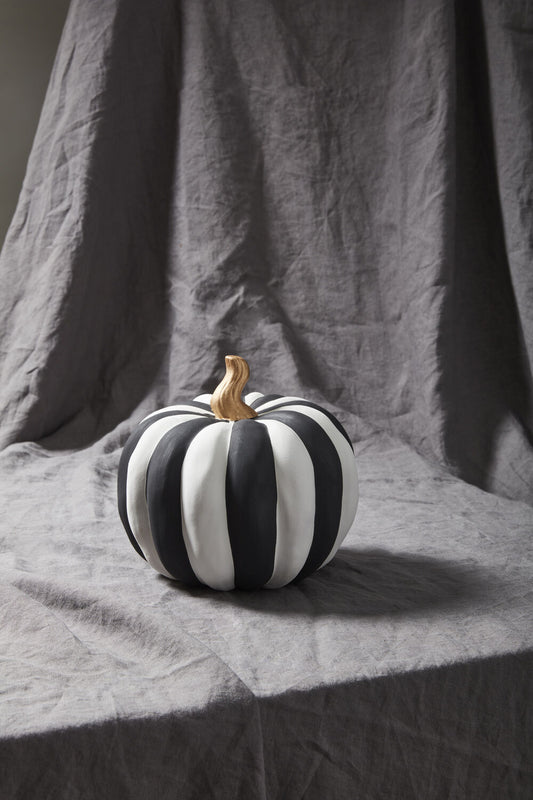 Otho Ceramic Pumpkin - Black & White Matte Finish (Short)