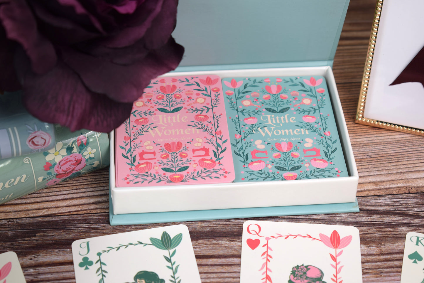 Little Women Playing Cards