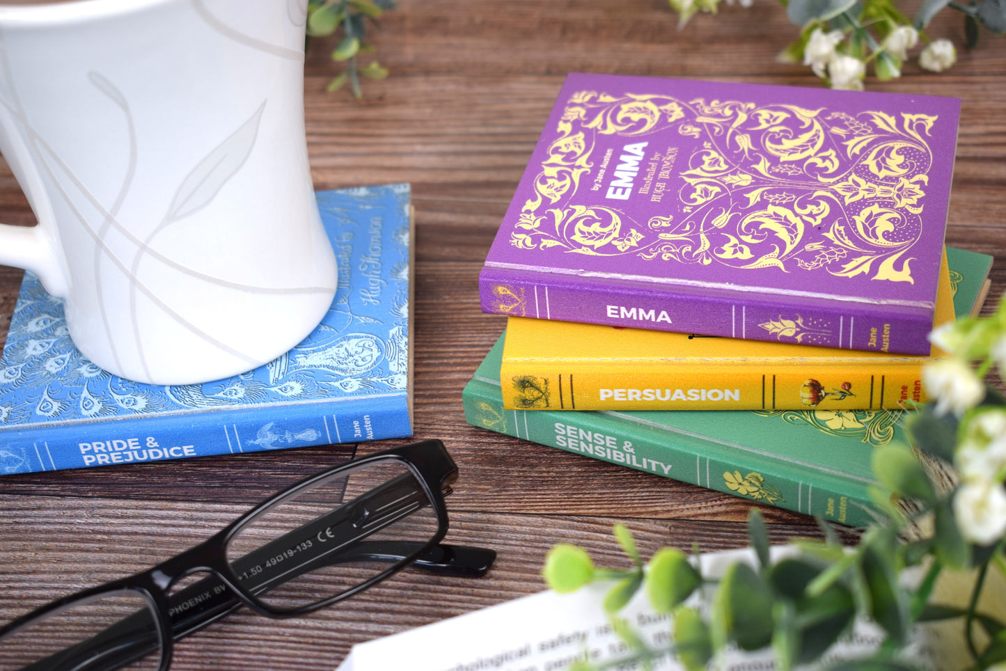 Jane Austen Book Coaster Set of 4