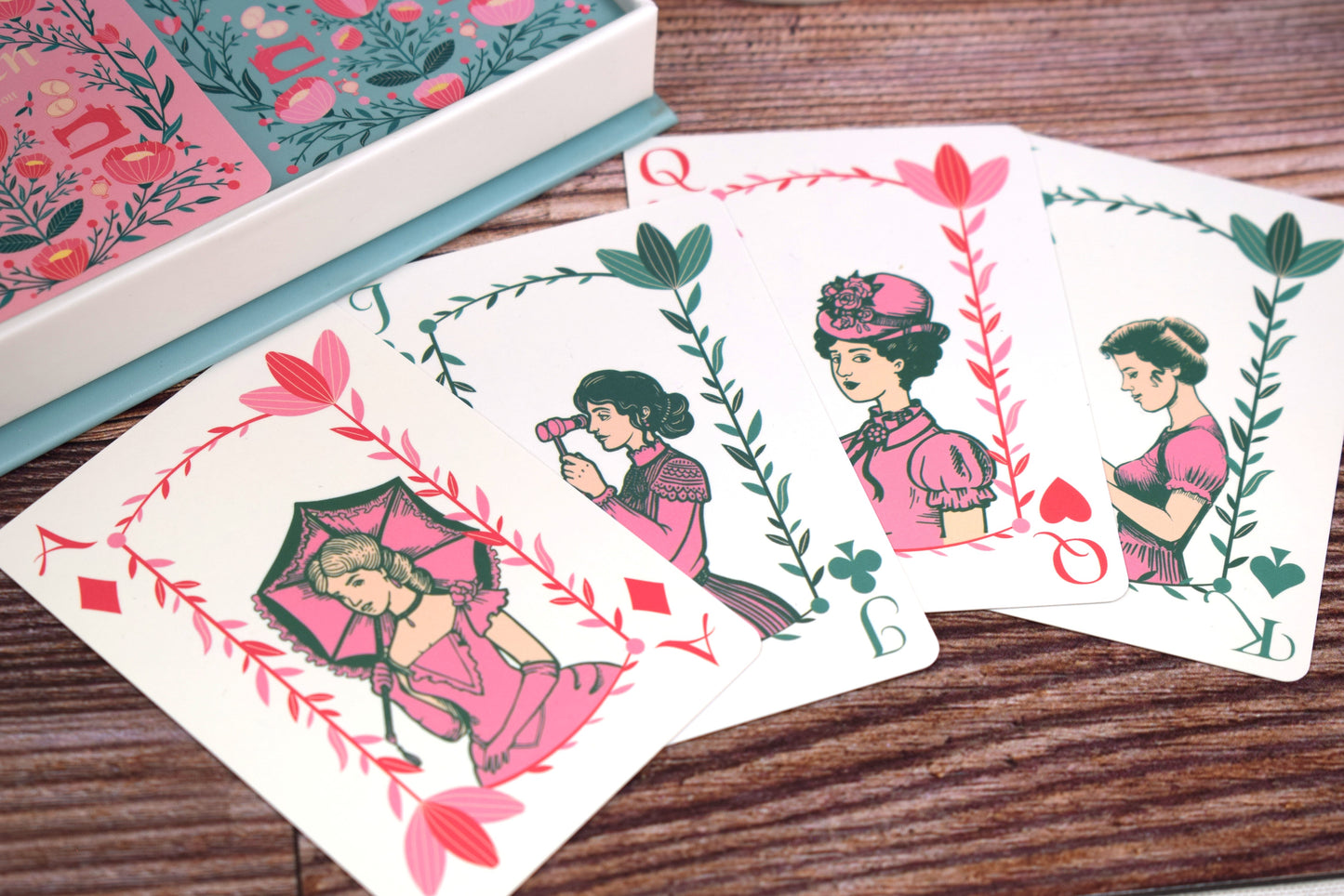 Little Women Playing Cards