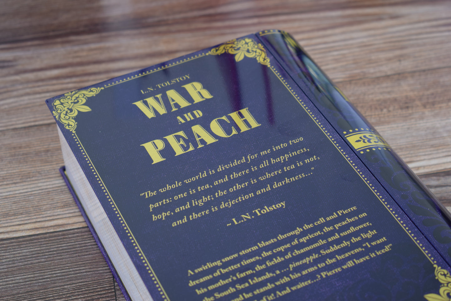 War and Peach Book Tea Tin