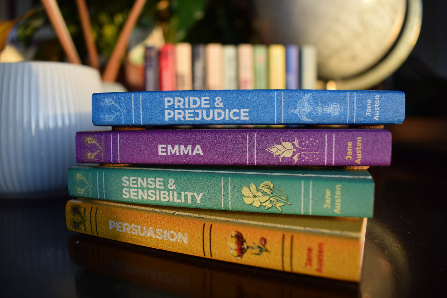 Jane Austen Book Coaster Set of 4