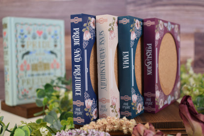 Jane Austen Book Coaster Set