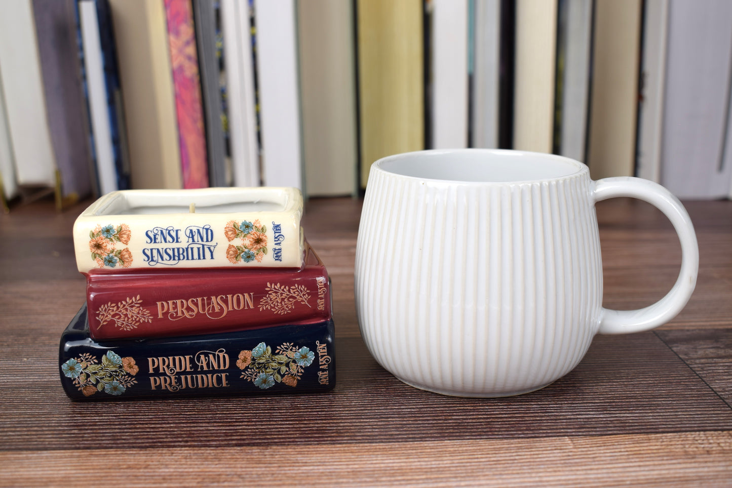 Jane Austen Book Stack Candle