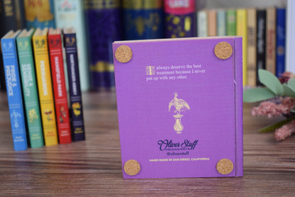 Emma Book Coaster