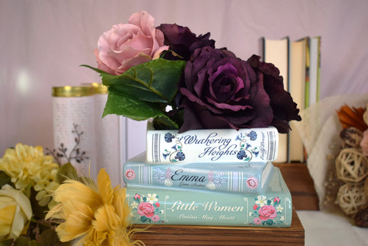 Stacked Books Planter — The Heroines Edition