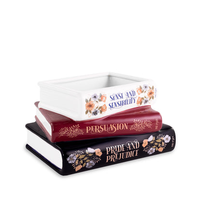 Stacked Books Planter - The Austen Edition
