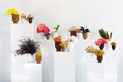 White Ceramic Face Planter - Minimalist Design