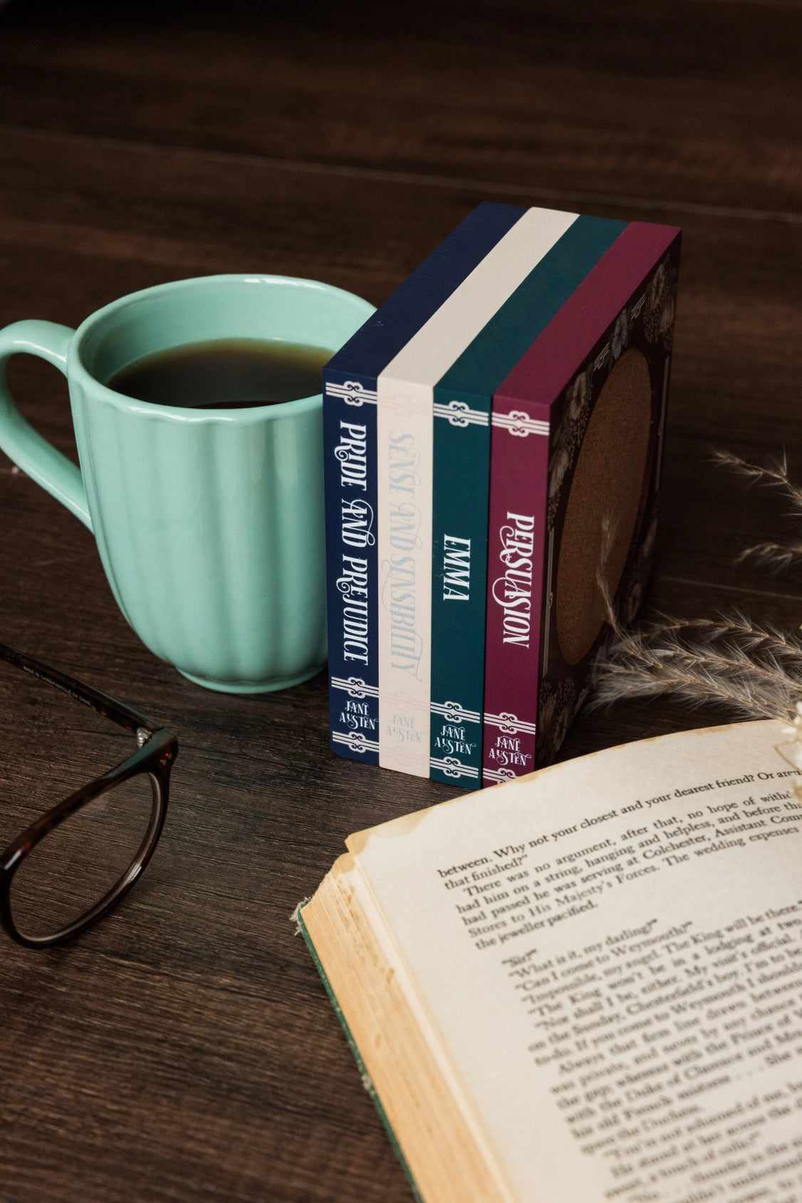 Jane Austen Book Coaster Set