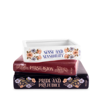 Stacked Books Planter - The Austen Edition