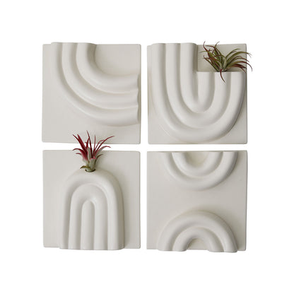 Mara Arched Ceramic Wall Planter - White