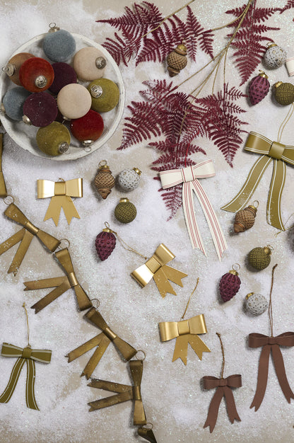 Perfect Bow Metal Ornaments - Gold (Set of 6)